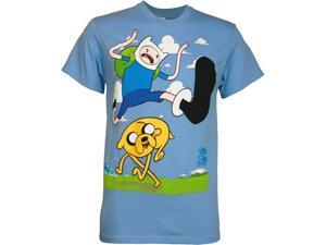 Adventure Time Finn Kick Jump Men's T-Shirt Adventure Time Finn Kick Jump Men's T-Shirt