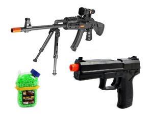 (COMBO) King P207 AK-47 Spring Airsoft Gun Folding Bi-Pod FPS-275 + Electric Airsoft Pistol Full Auto Task Force FPS-180 AEP + 1000 Holster Container of BB's (COMBO) King P207 AK-47 Spring Airsoft Gun Folding Bi-Pod FPS-275 + Electric Airsoft Pistol Full Auto Task Force FPS-180 AEP + 1000 Holster Container of BB's