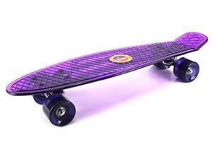 Clear Waffle Cruiser Complete 22" Banana Skateboard w/ ABEC-7 Bearings, Metal Trucks (Purple) Clear Waffle Cruiser Complete 22" Banana Skateboard w/ ABEC-7 Bearings, Metal Trucks (Purple)