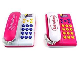 Fashion Angel Twin Telephones Wired Intercom Children's Kid's Toy Telephone Set w/ 2 Telephones, Ringing Sound, Talk to Each Other Fashion Angel Twin Telephones Wired Intercom Children's Kid's Toy Telephone Set w/ 2 Telephones, Ringing Sound, Talk to Each Other