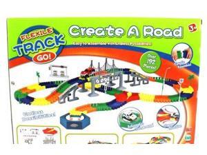 Flex Track Create-A-Road Deluxe 192 Piece Flexible Toy Track Playset w/ Battery Operated Toy Car , Accessories, Endless Fun and Combinations Flex Track Create-A-Road Deluxe 192 Piece Flexible Toy Track Playset w/ Battery Operated Toy Car , Accessories, Endless Fun and Combinations