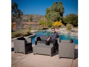Christopher Knight Home 4Pcs Puerta Grey Outdoor Wicker Sofa Set Christopher Knight Home 4Pcs Puerta Grey Outdoor Wicker Sofa Set