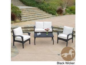 Christopher Knight Home Honolulu Outdoor 4Pcs Wicker Seating Set & Cushions Christopher Knight Home Honolulu Outdoor 4Pcs Wicker Seating Set & Cushions