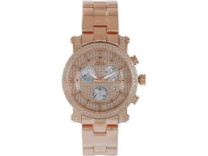 Aqua Master Men's Round Diamond-Cut Watch with Two Row Diamond Bezel, 2.25 ctw Aqua Master Men's Round Diamond-Cut Watch with Two Row Diamond Bezel, 2.25 ctw