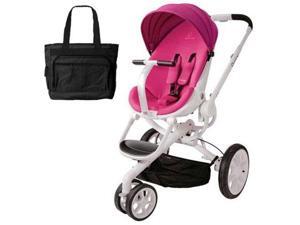 Quinny CV078BFU Moodd Stroller in Pink Passion With a Diaper Bag Quinny CV078BFU Moodd Stroller in Pink Passion With a Diaper Bag