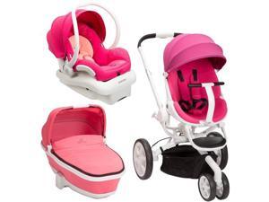 Quinny Moodd Stroller Travel System and Tukk Bassinet in Pink Passion Quinny Moodd Stroller Travel System and Tukk Bassinet in Pink Passion