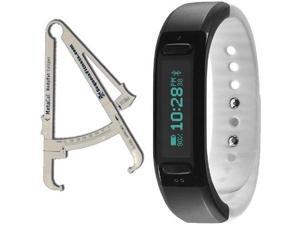 Soleus - GO Fitness Band Activity Tracker with BodyFat Caliper - Black White Soleus - GO Fitness Band Activity Tracker with BodyFat Caliper - Black White