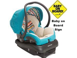 Maxi-Cosi - Mico AP Infant Car Seat w Baby on Board Sign - Bohemian Blue Maxi-Cosi - Mico AP Infant Car Seat w Baby on Board Sign - Bohemian Blue