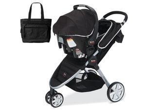 Britax B-Agile travel system with matching car seat and diaper bag in Black Britax B-Agile travel system with matching car seat and diaper bag in Black