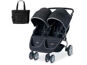 Britax U471819 - B-Agile Double in Black with matching diaper bag Britax U471819 - B-Agile Double in Black with matching diaper bag
