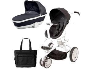 Quinny CV078BIK Moodd Pram Set Bassinet and Diaper Bag - Black Irony Quinny CV078BIK Moodd Pram Set Bassinet and Diaper Bag - Black Irony