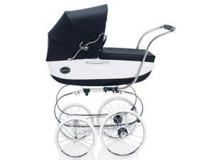 Inglesina CLASS11VER Classica Pram with Diaper Bag and Raincover - Navy White Inglesina CLASS11VER Classica Pram with Diaper Bag and Raincover - Navy White