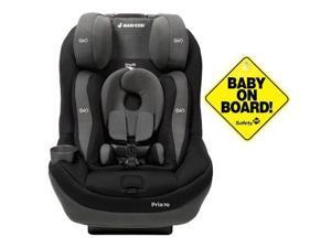Maxi-Cosi CC134APU - Pria 70 Tiny Fit Convertible Car Seat w Baby on Board Sign - Total Black Maxi-Cosi CC134APU - Pria 70 Tiny Fit Convertible Car Seat w Baby on Board Sign - Total Black