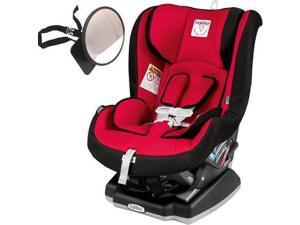 Peg Perego - Primo Viaggio Convertible Car Seat with Back Seat Mirror - Rouge Peg Perego - Primo Viaggio Convertible Car Seat with Back Seat Mirror - Rouge