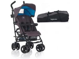Inglesina - Trip Stroller with Carrying Bag - Platinum Gray Blue Inglesina - Trip Stroller with Carrying Bag - Platinum Gray Blue