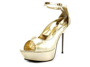 Ellie Loren Women US 9 Gold Platform Sandal Ellie Loren Women US 9 Gold Platform Sandal