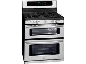 30" standing Double Oven Gas Range with 5 Sealed Burners, Quick Boil Burner, Center Burner, 3.5 cu. ft. Main Oven Capacity, True Convection, Express-Select Controls and 2.3 cu. ft. Auxiliary Oven: Rea 30" standing Double Oven Gas Range with 5 Sealed Burners, Quick Boil Burner, Center Burner, 3.5 cu. ft. Main Oven Capacity, True Convection, Express-Select Controls and 2.3 cu. ft. Auxiliary Oven: Rea
