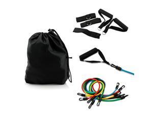 New 11 Piece Resistance Band Set Heavy Duty Yoga Pilates Abs Exercise Fitness Workout Bands New 11 Piece Resistance Band Set Heavy Duty Yoga Pilates Abs Exercise Fitness Workout Bands