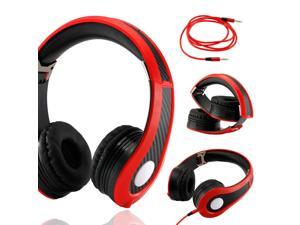 Gearonic ™ Carbon Fiber Print Adjustable Circumaural Over-Ear Earphone Stero Headphone 3.5mm for iPod MP3 MP4 PC iPhone Music - Black and Red Gearonic ™ Carbon Fiber Print Adjustable Circumaural Over-Ear Earphone Stero Headphone 3.5mm for iPod MP3 MP4 PC iPhone Music - Black and Red