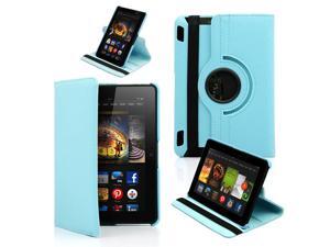 GEARONIC ™ 360 Degree Rotating PU Leather Case Smart Cover With Swivel Stand for New 2013 Amazon Kindle Fire HDX 7 7.0" - Light Blue GEARONIC ™ 360 Degree Rotating PU Leather Case Smart Cover With Swivel Stand for New 2013 Amazon Kindle Fire HDX 7 7.0" - Light Blue