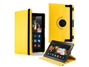 GEARONIC ™ 360 Degree Rotating PU Leather Flip Case With Swivel Stand for New Kindle Fire HDX 8.9" - Yellow GEARONIC ™ 360 Degree Rotating PU Leather Flip Case With Swivel Stand for New Kindle Fire HDX 8.9" - Yellow