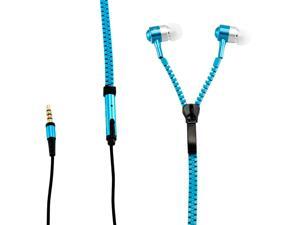 Gearonic ™ New Mini Microphone Fresh Earbuds Premium 3.5mm Tangle-Free Zipper Earphones Headphones with Mic & Music Controls - Blue Gearonic ™ New Mini Microphone Fresh Earbuds Premium 3.5mm Tangle-Free Zipper Earphones Headphones with Mic & Music Controls - Blue