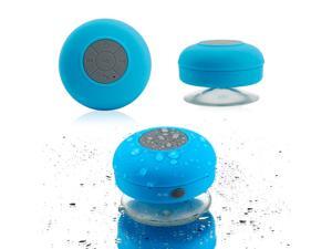 GEARONIC TM Mini Wireless Portable Shower Car Waterproof Bluetooth Handsfree Mic Speaker with Suction Cup - Blue GEARONIC TM Mini Wireless Portable Shower Car Waterproof Bluetooth Handsfree Mic Speaker with Suction Cup - Blue