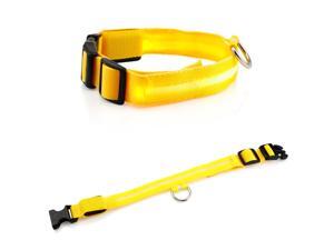 Large LED Lights COLOR Light Up Pet Dog Cat Night Safety Waterproof Nylon Neck Adjustable Collar - Yellow Large LED Lights COLOR Light Up Pet Dog Cat Night Safety Waterproof Nylon Neck Adjustable Collar - Yellow