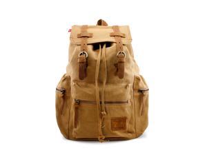 Men's Outdoor Sport Vintage Canvas Military BackBag Shoulder Travel Hiking Camping School Bag Backpack - Khaki Men's Outdoor Sport Vintage Canvas Military BackBag Shoulder Travel Hiking Camping School Bag Backpack - Khaki