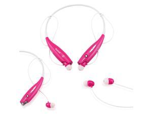 GEARONIC TM Wireless Sport Stereo Headset Bluetooth Earphone headphone for Samsung LG iPhone -Hot Pink GEARONIC TM Wireless Sport Stereo Headset Bluetooth Earphone headphone for Samsung LG iPhone -Hot Pink