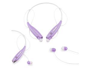 GEARONIC TM Wireless Sport Stereo Headset Bluetooth Earphone headphone for Samsung LG iPhone -Purple GEARONIC TM Wireless Sport Stereo Headset Bluetooth Earphone headphone for Samsung LG iPhone -Purple