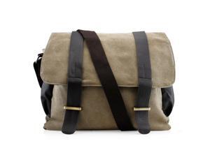 GEARONIC TM Men's Vintage Canvas Leather Satchel Travel School Military Shoudler Bag Messenger Briefcase Bag - Green GEARONIC TM Men's Vintage Canvas Leather Satchel Travel School Military Shoudler Bag Messenger Briefcase Bag - Green