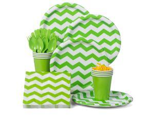 Lime Green Chevron Standard Party Tableware Kit (Serves 8) Lime Green Chevron Standard Party Tableware Kit (Serves 8)