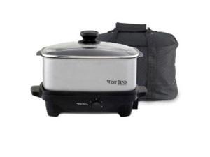 West Bend 84915 Oblong Slow Cooker - 210 W - 1.25 gal - Chrome West Bend 84915 Oblong Slow Cooker - 210 W - 1.25 gal - Chrome