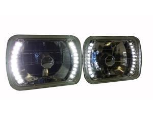 7 x 6 Euro Crystal LED Clear Sealed Beam Conversion Headlights Pair H6052 6054 7 x 6 Euro Crystal LED Clear Sealed Beam Conversion Headlights Pair H6052 6054