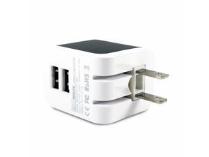 Max-Micro HOOK 10W DUAL PORT AC TO USB WALL CHARGER - Black Color Max-Micro HOOK 10W DUAL PORT AC TO USB WALL CHARGER - Black Color