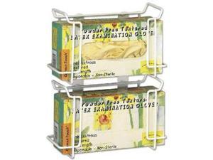 Double Wire Glove Box Dispenser, White Double Wire Glove Box Dispenser, White