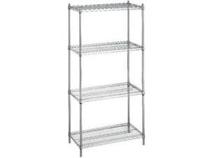 Shelving Unit 24x48x72 (w/o Casters), 4 Wire Shelves Shelving Unit 24x48x72 (w/o Casters), 4 Wire Shelves