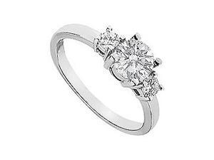 Three Stone Diamond Engagement Ring 14K White Gold 1.00 CT Diamonds Three Stone Diamond Engagement Ring 14K White Gold 1.00 CT Diamonds