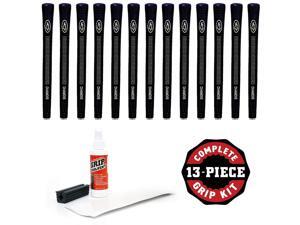 Avon Chamois Standard Black - 13 piece Golf Grip Kit (with tape, solvent, vise clamp) Avon Chamois Standard Black - 13 piece Golf Grip Kit (with tape, solvent, vise clamp)