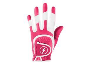 Powerbilt One-Fit Adult Golf Glove - Ladies LH Magenta/White Powerbilt One-Fit Adult Golf Glove - Ladies LH Magenta/White