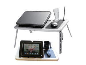 Estand LD-09 WHITE/BLACK Laptop table w/fan wh/bl Estand LD-09 WHITE/BLACK Laptop table w/fan wh/bl