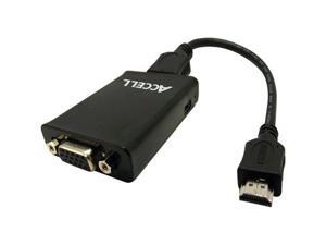 Accell J129B-003B Accell ultraav micro hdmi (type a) to vga adapter Accell J129B-003B Accell ultraav micro hdmi (type a) to vga adapter