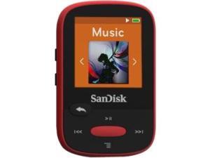 SanDisk Clip Sport SDMX24-004G-A46R 4GB Flash MP3 Player, Red SanDisk Clip Sport SDMX24-004G-A46R 4GB Flash MP3 Player, Red