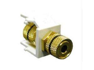 C2G 03828 Snap-In Black Banana Jack F/F Keystone Insert Module - White C2G 03828 Snap-In Black Banana Jack F/F Keystone Insert Module - White