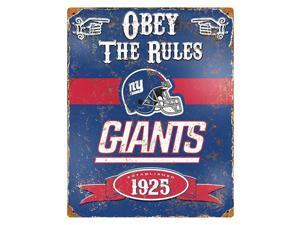 Party Animal Giants Vintage Metal Sign - "Obey The Rules" - 11.5" Width x 14.5" Height - Steel Party Animal Giants Vintage Metal Sign - "Obey The Rules" - 11.5" Width x 14.5" Height - Steel