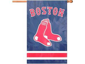 Party Animal AFBOS 44 in. x 28 in. 2 - Sided Applique Banner Flag - Red Sox Party Animal AFBOS 44 in. x 28 in. 2 - Sided Applique Banner Flag - Red Sox