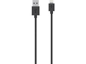 Belkin Lightning to USB ChargeSync Cable - Lightning/USB for iPad, iPod, iPod, Notebook - 6.56 ft - 1 Pack - 1 x Lightning Male Proprietary Connector - 1 x Type A Male USB - Black Belkin Lightning to USB ChargeSync Cable - Lightning/USB for iPad, iPod, iPod, Notebook - 6.56 ft - 1 Pack - 1 x Lightning Male Proprietary Connector - 1 x Type A Male USB - Black