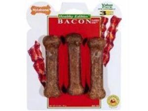 Nylabone Pet Healthy Edibles 106 Bacon Bone Triple Pk Nylabone Pet Healthy Edibles 106 Bacon Bone Triple Pk