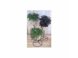 Hammered Nickel Flower Tower 16 Inch Nickel Hammered Nickel Flower Tower 16 Inch Nickel
